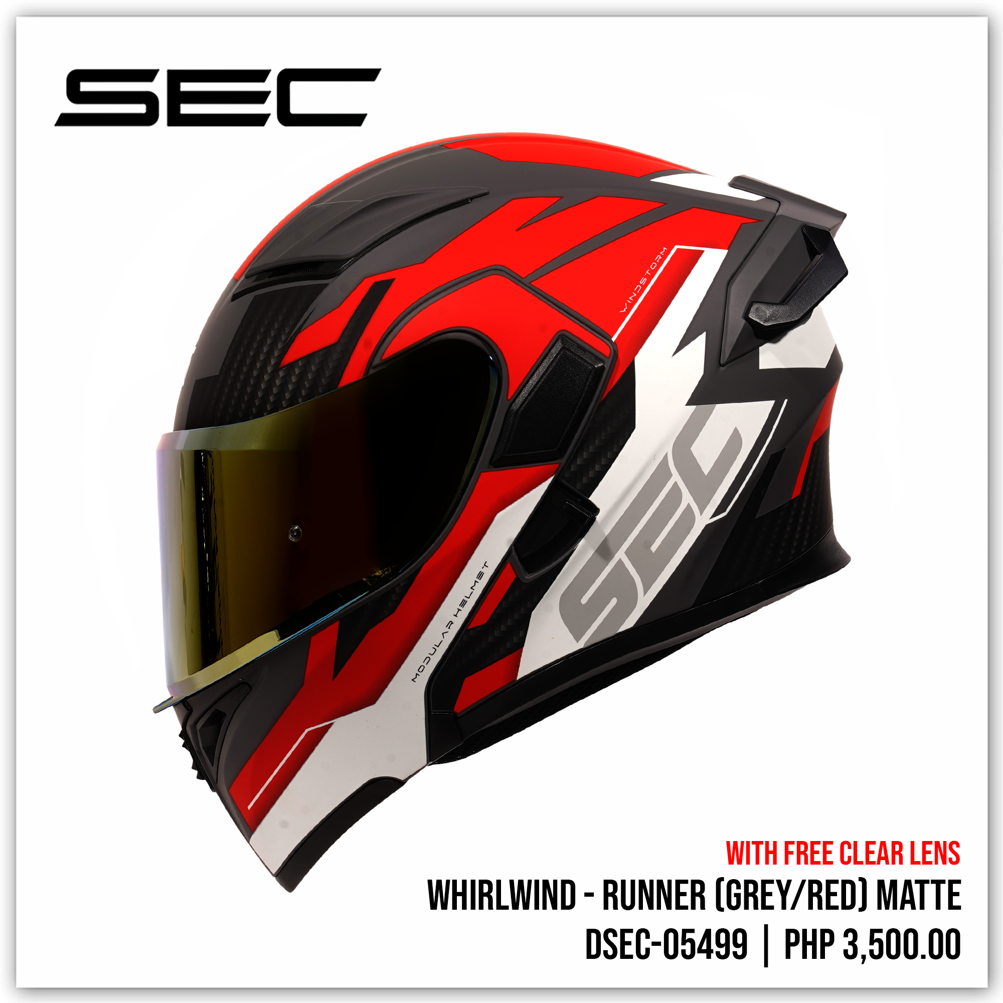 Whirlwind - Runner (Grey/Red)