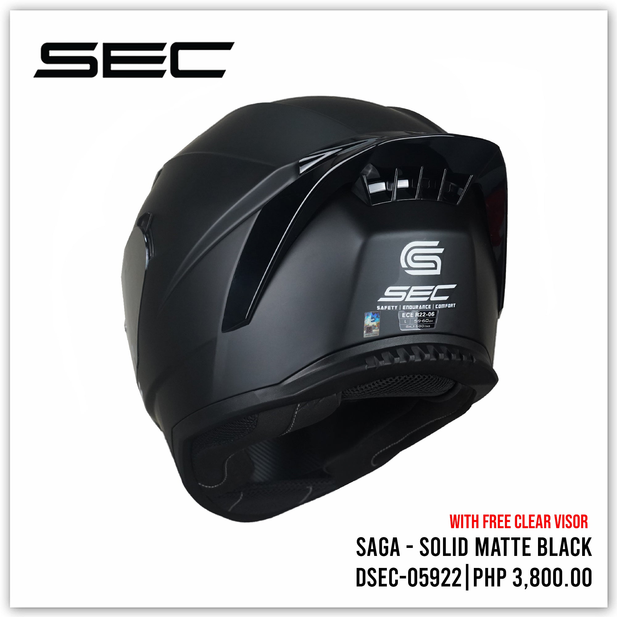 SAGA - Plain Matte Black