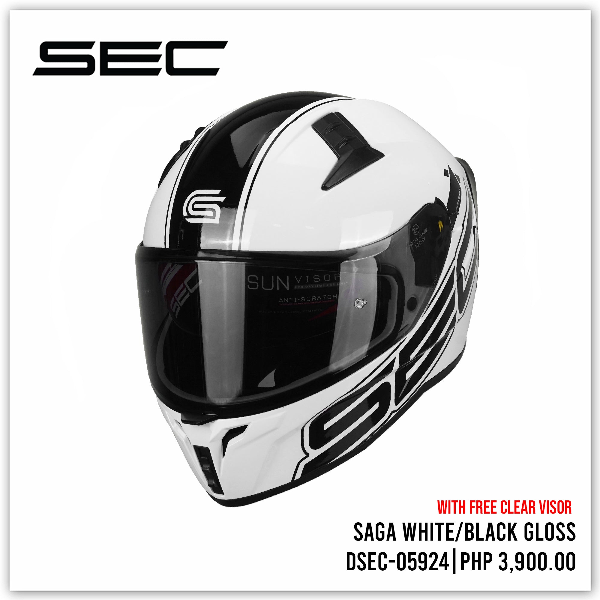SAGA - Brand White/Black
