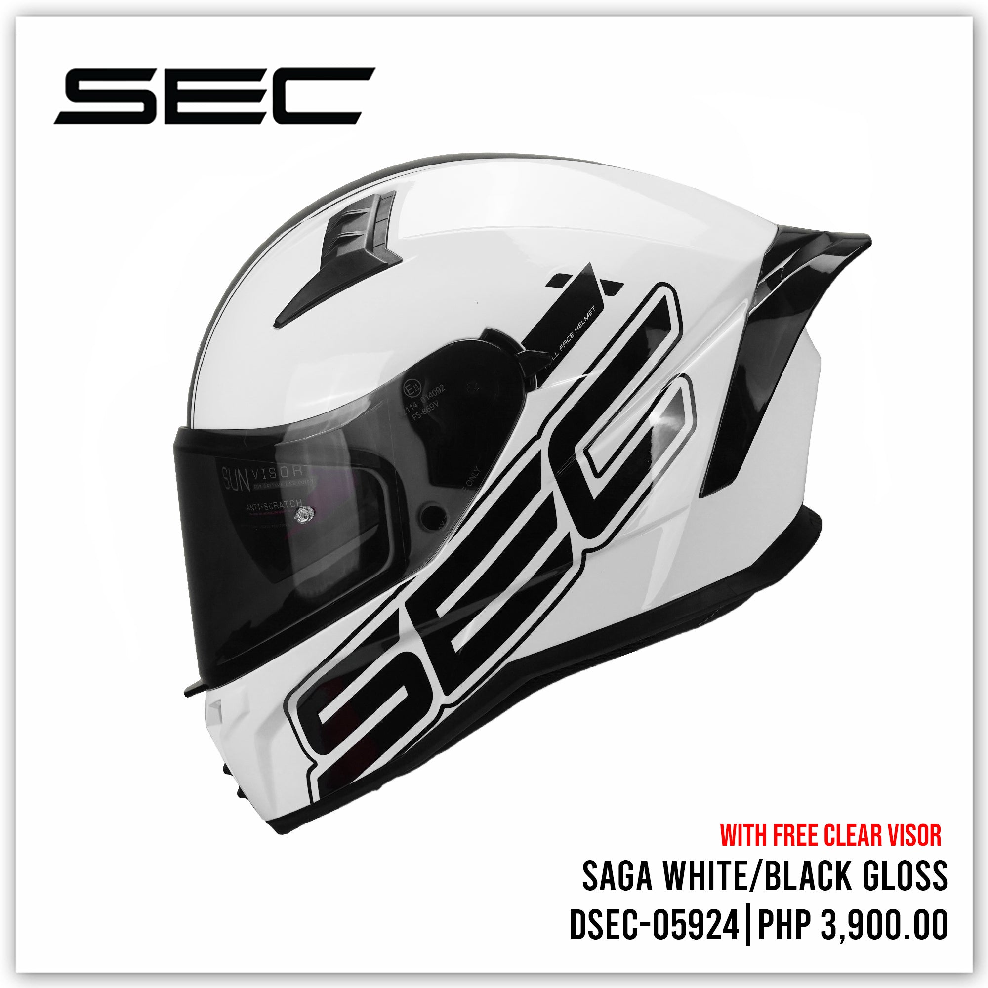 SAGA - Brand White/Black