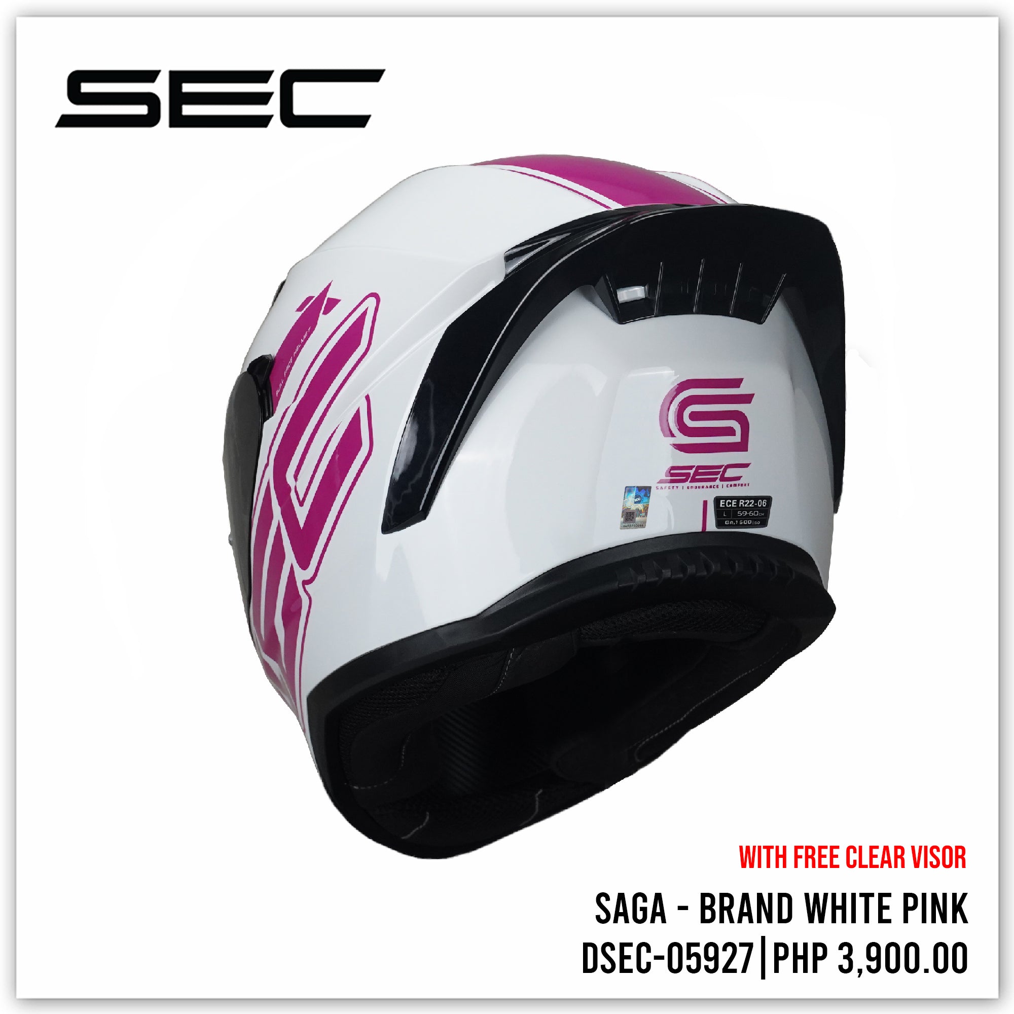 SAGA - Brand White/Pink