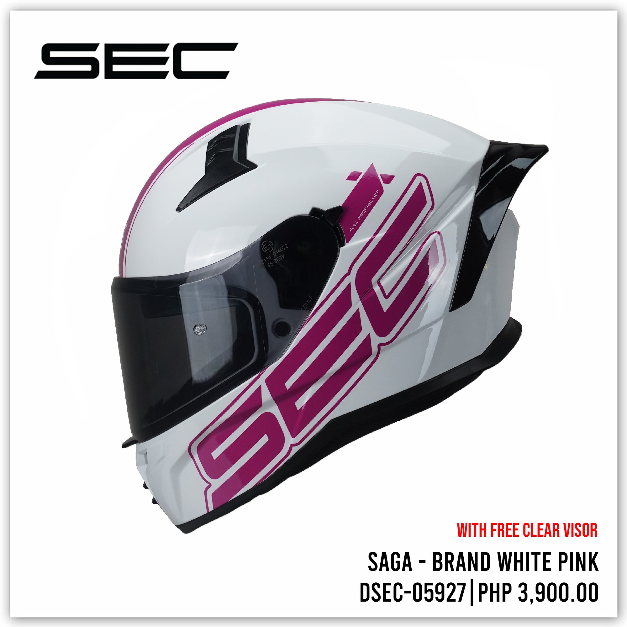SAGA - Brand White/Pink