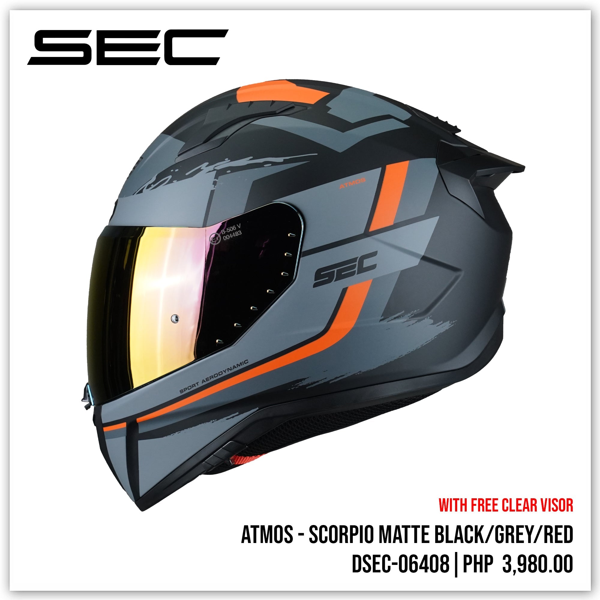 SEC ATMOS - SCORPIO (BLACK/GREY/RED)