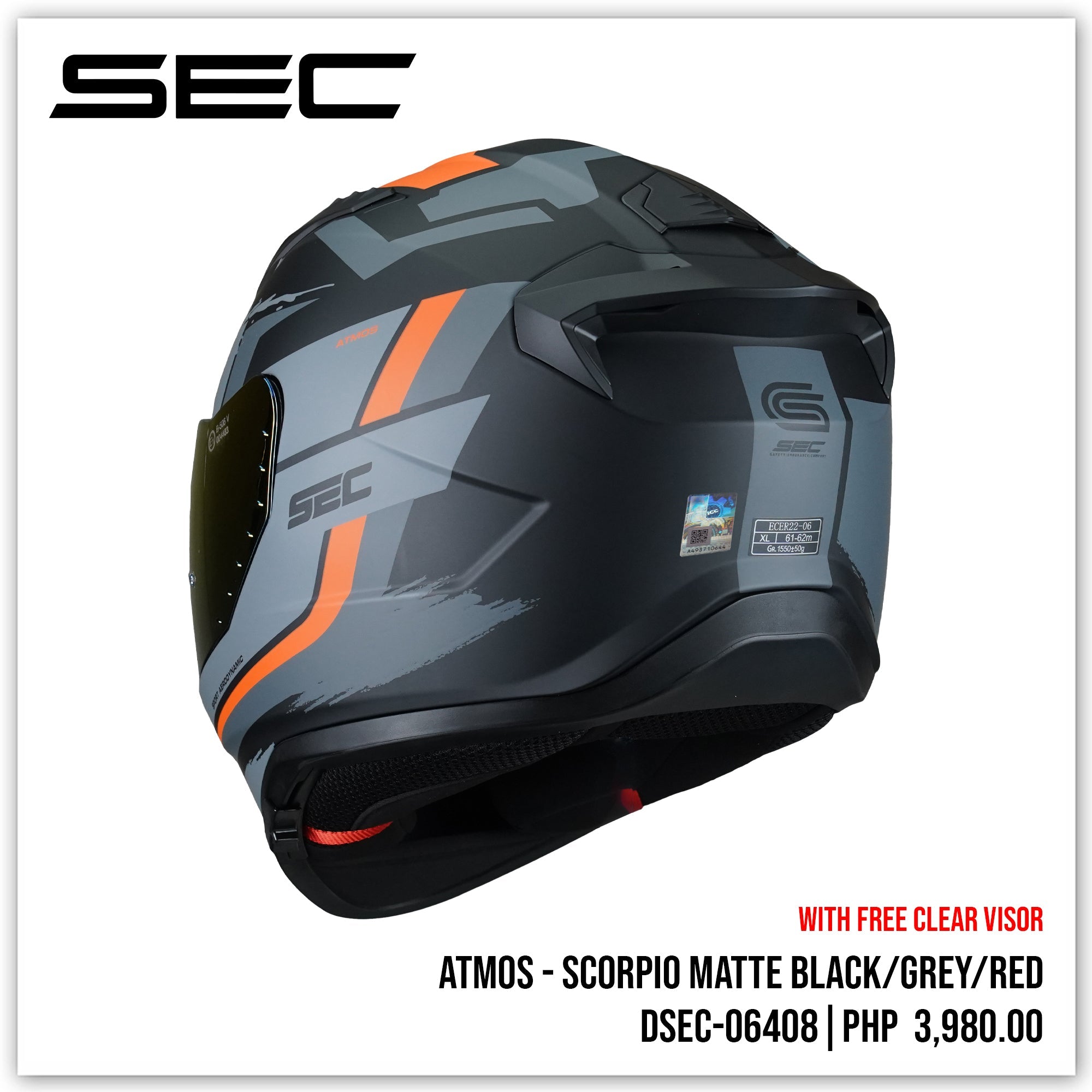 SEC ATMOS - SCORPIO (BLACK/GREY/RED)