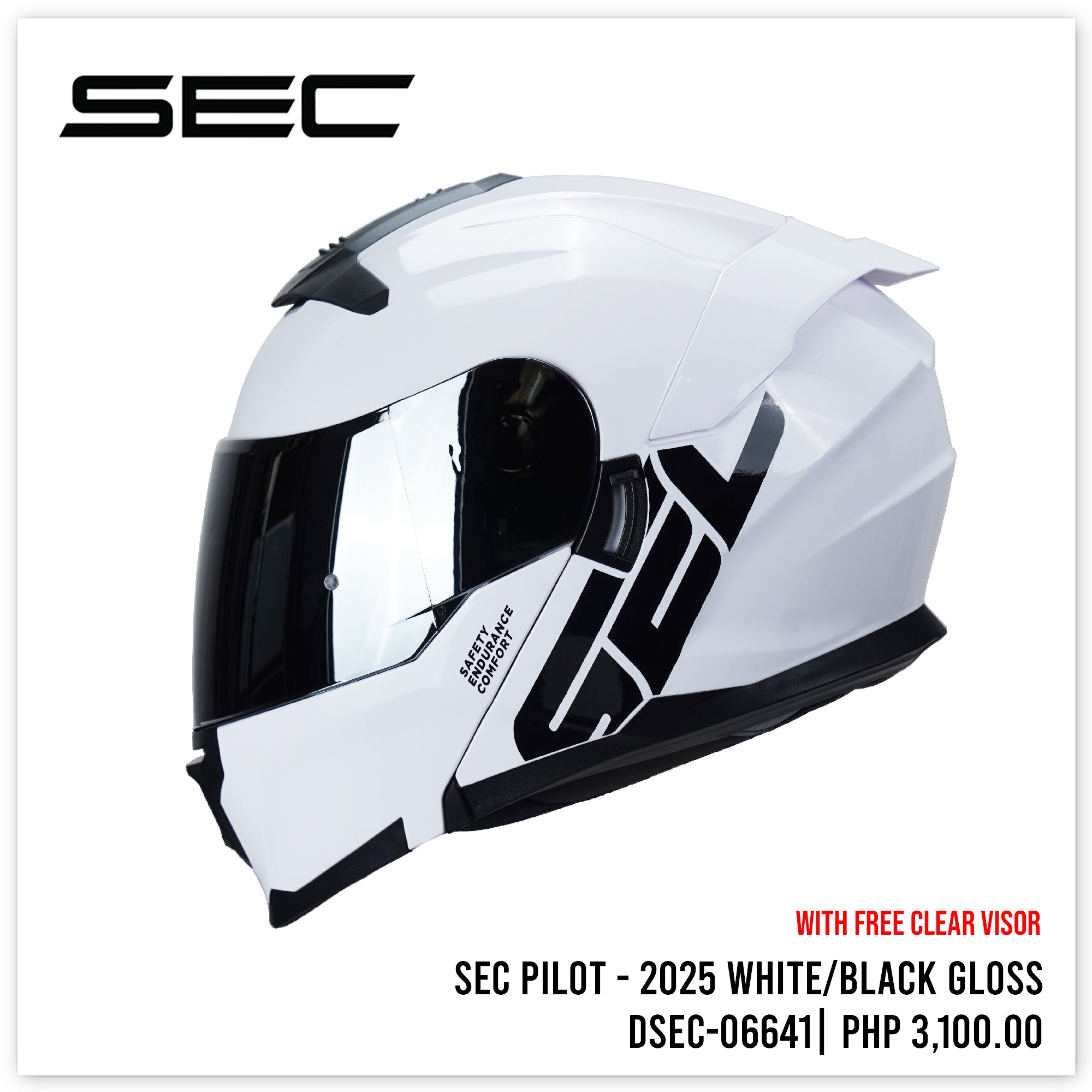 SEC PILOT - 2025 (WHITE/BLACK)