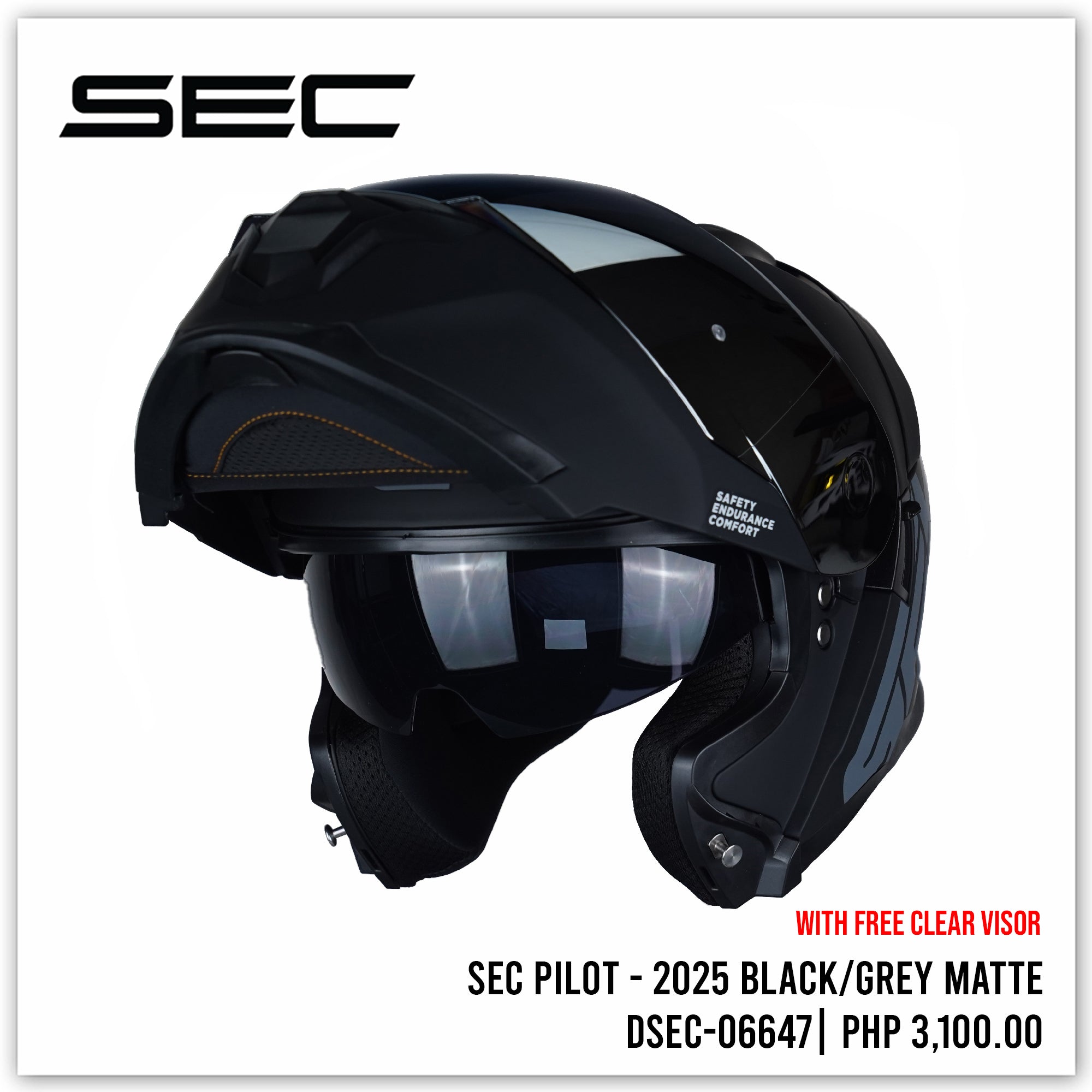 SEC PILOT - 2025 (BLACK/GREY)