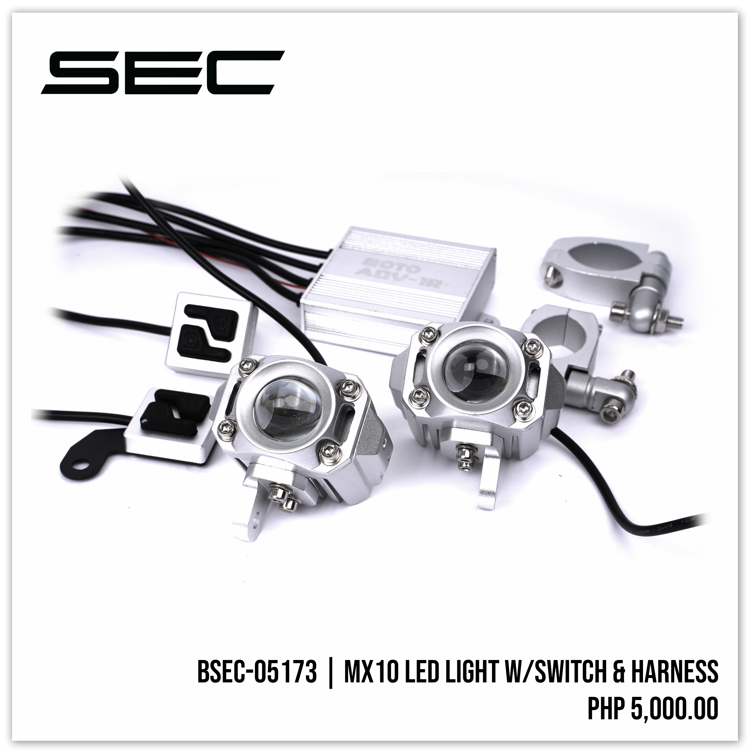 Mx10 LED Light w/ Switch & Harness