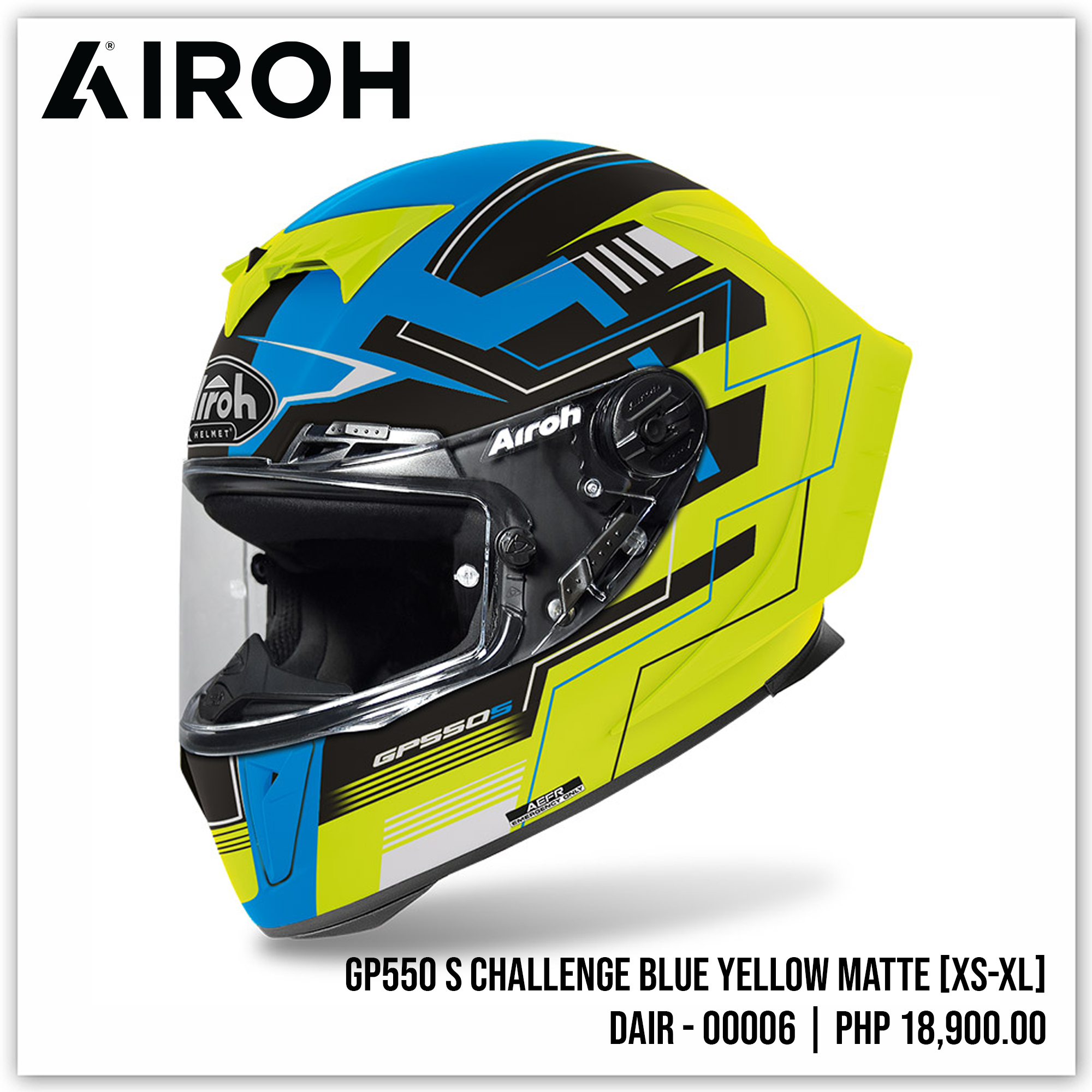 GP550 S CHALLENGE BLUE/YELLOW MATTE