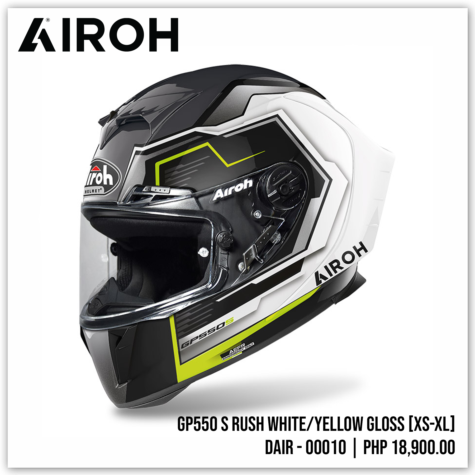 GP550 S RUSH WHITE/YELLOW GLOSS