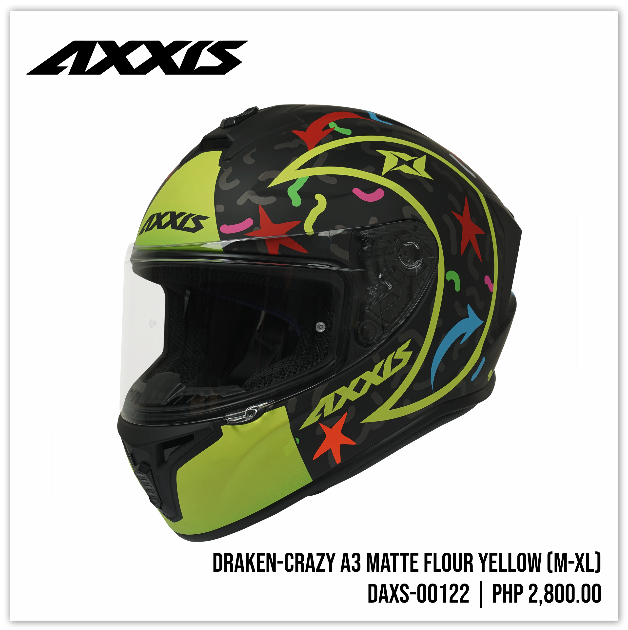 Draken - Crazy A3 Matt Fluor Yellow