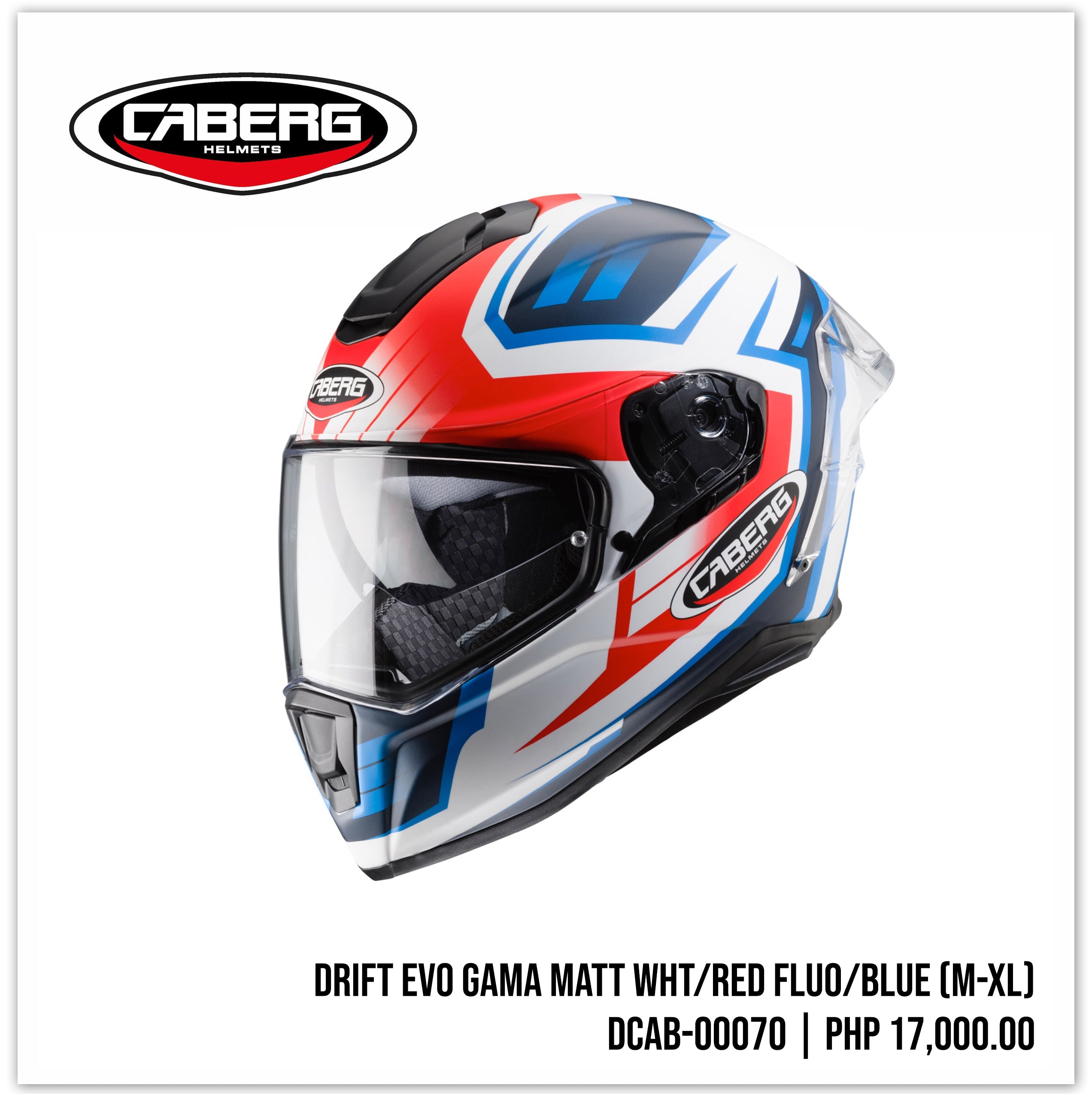 Drift Evo Gama Matt White/Red Fluo/Blue