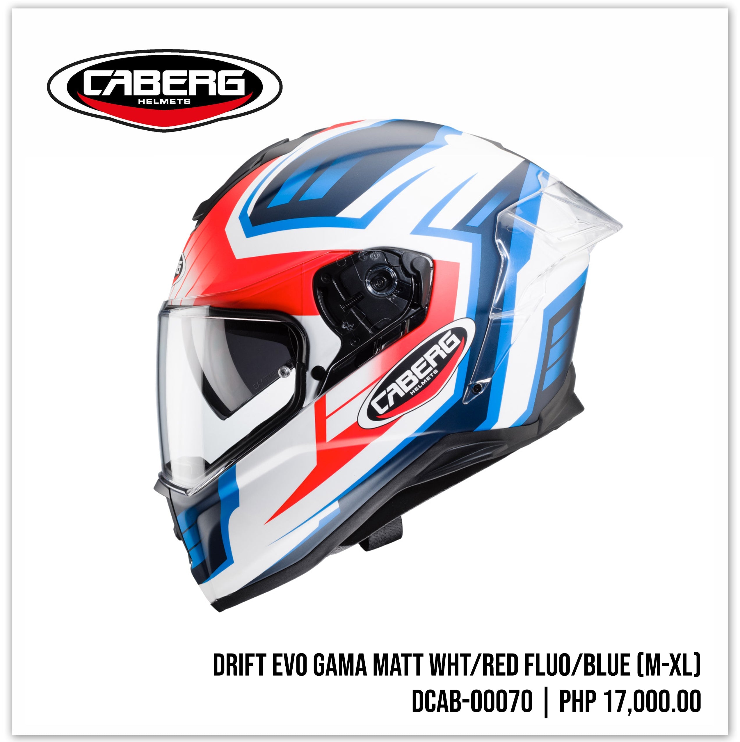 Drift Evo Gama Matt White/Red Fluo/Blue