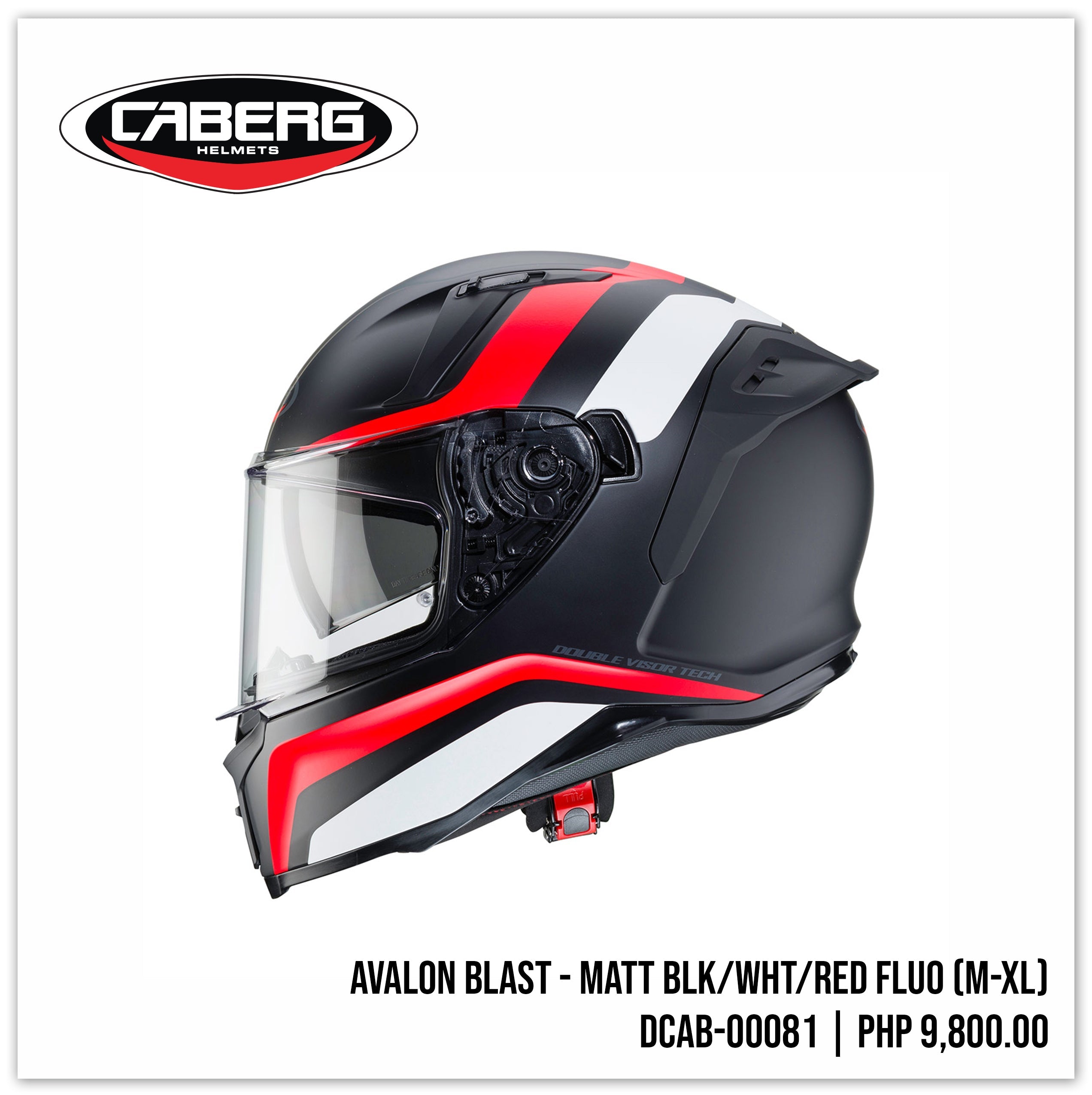 Avalon Blast Matte Black/White/Red Fluo