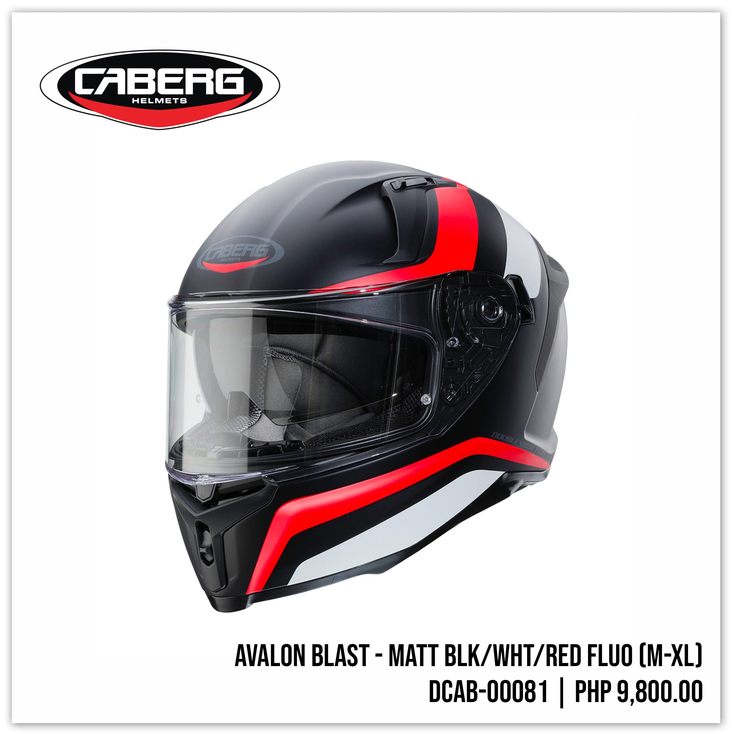 Avalon Blast Matte Black/White/Red Fluo