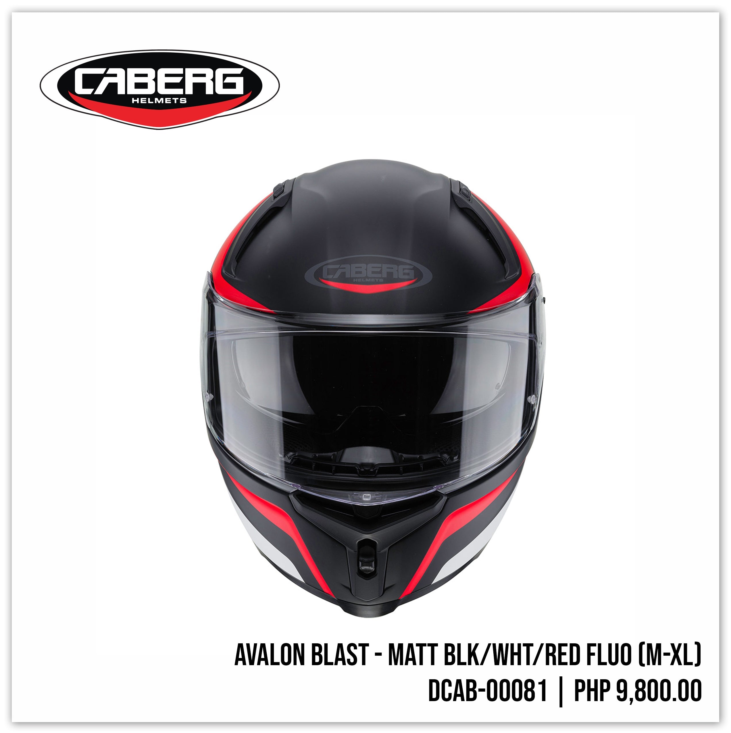 Avalon Blast Matte Black/White/Red Fluo