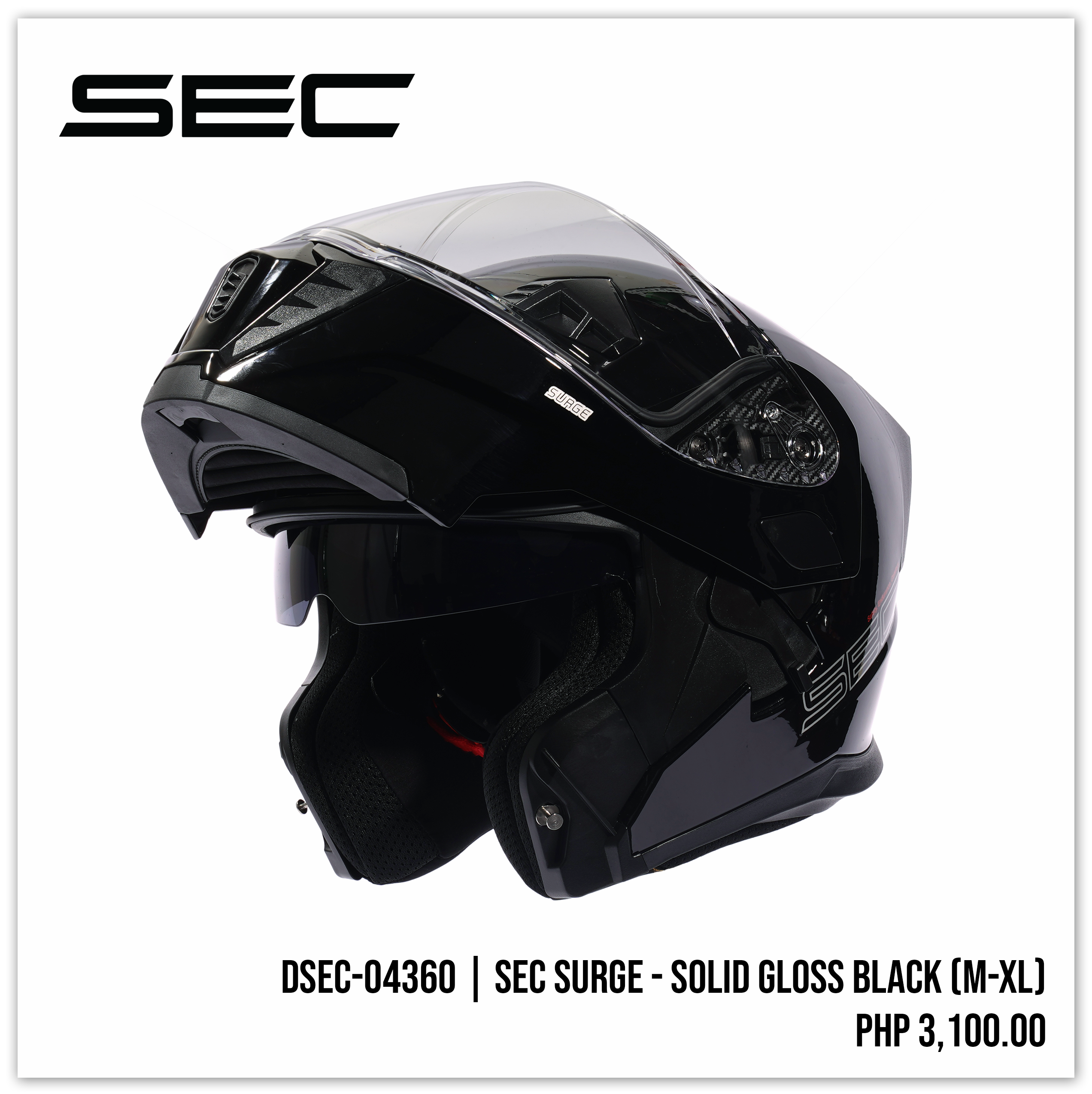 SEC Surge - Solid Gloss Black