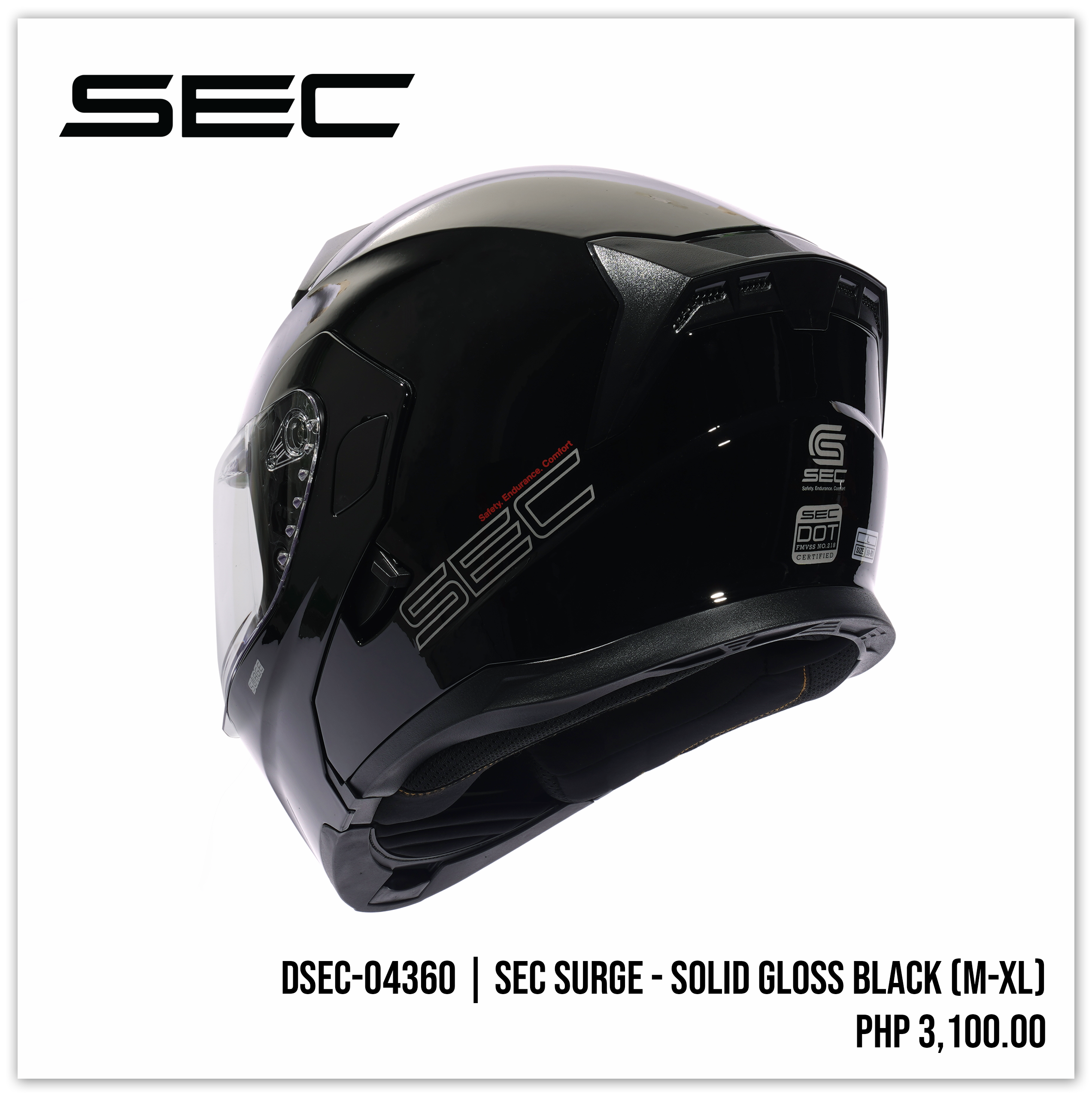 SEC Surge - Solid Gloss Black