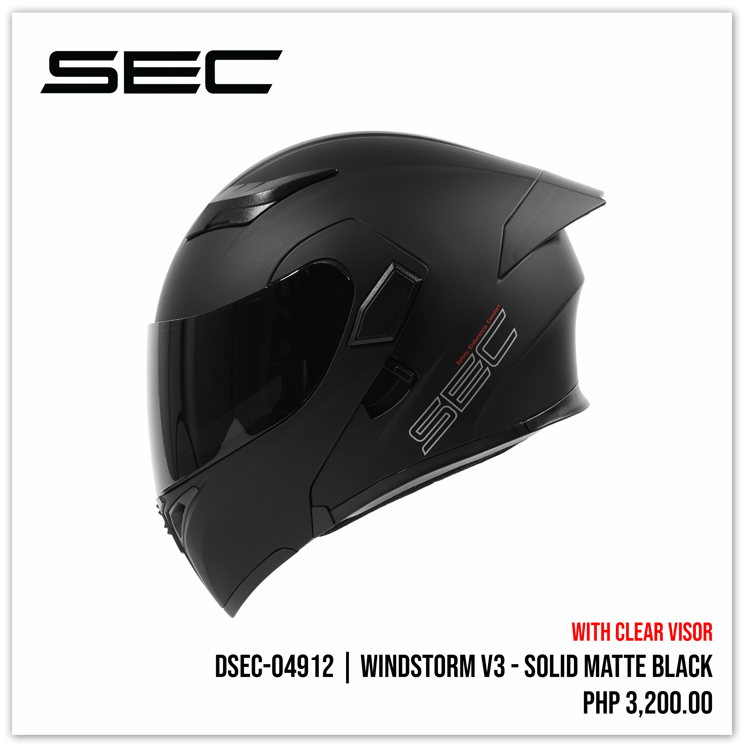 Windstorm V3 - Solid Matte Black