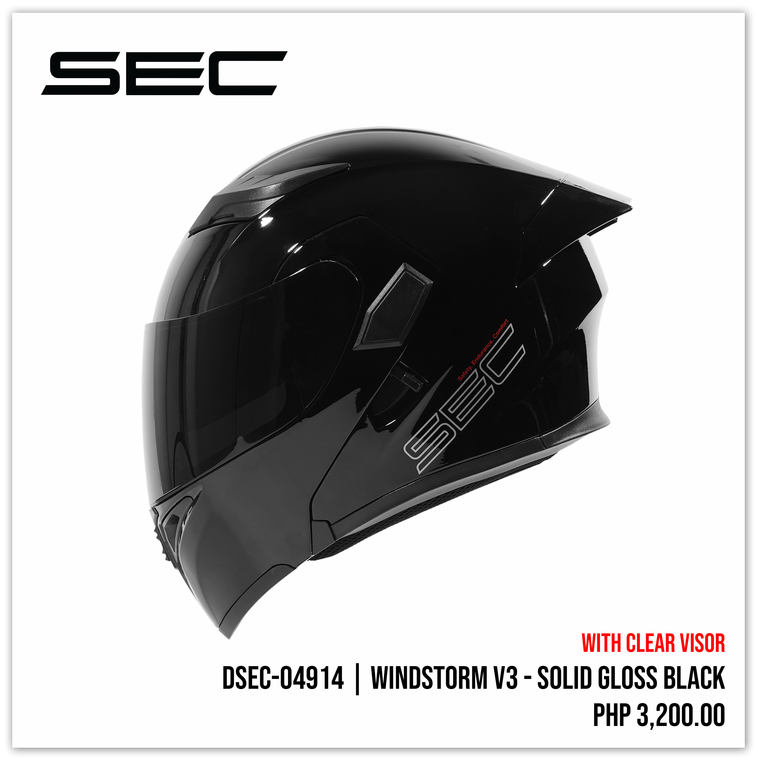 Windstorm V3 - Solid Gloss Black