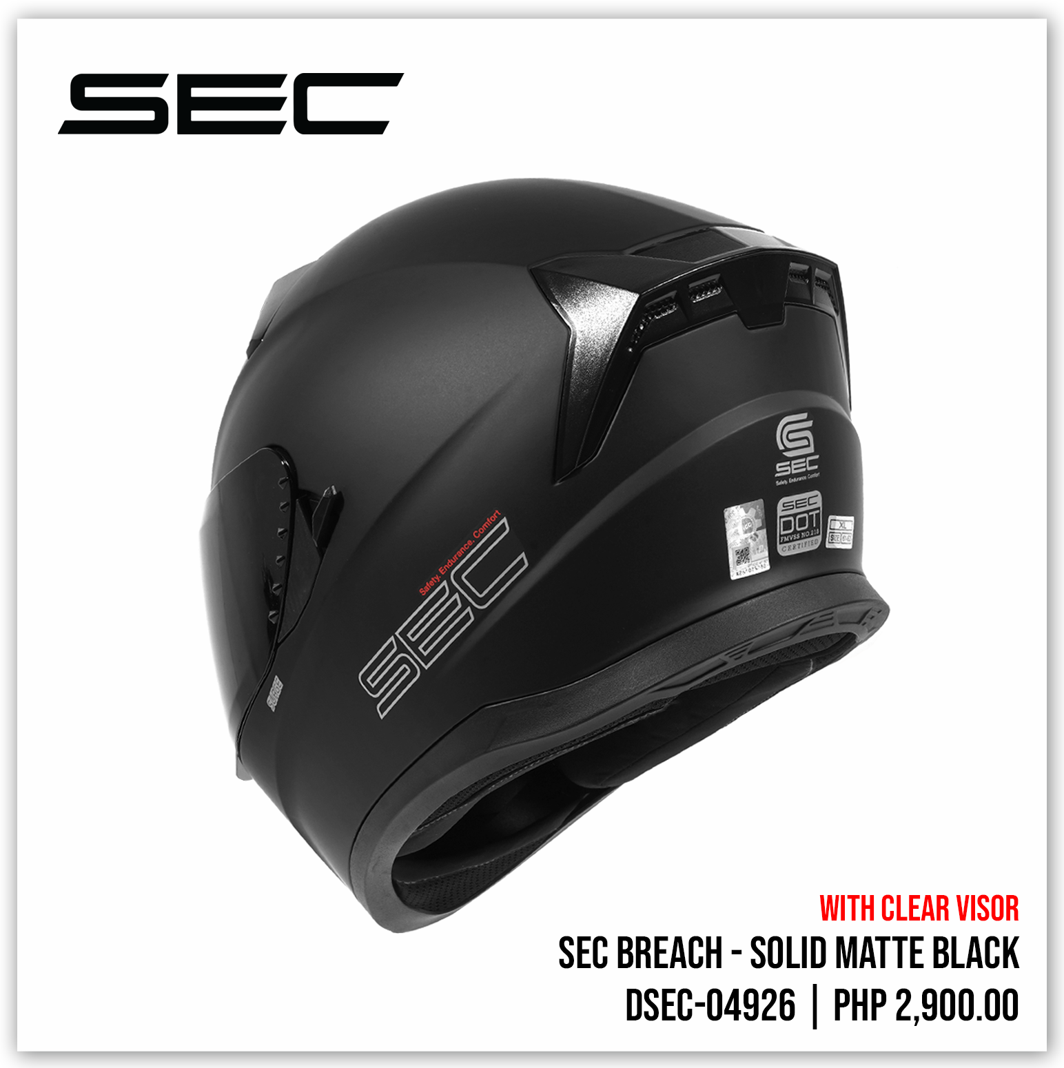 SEC Breach - Solid Matte Black