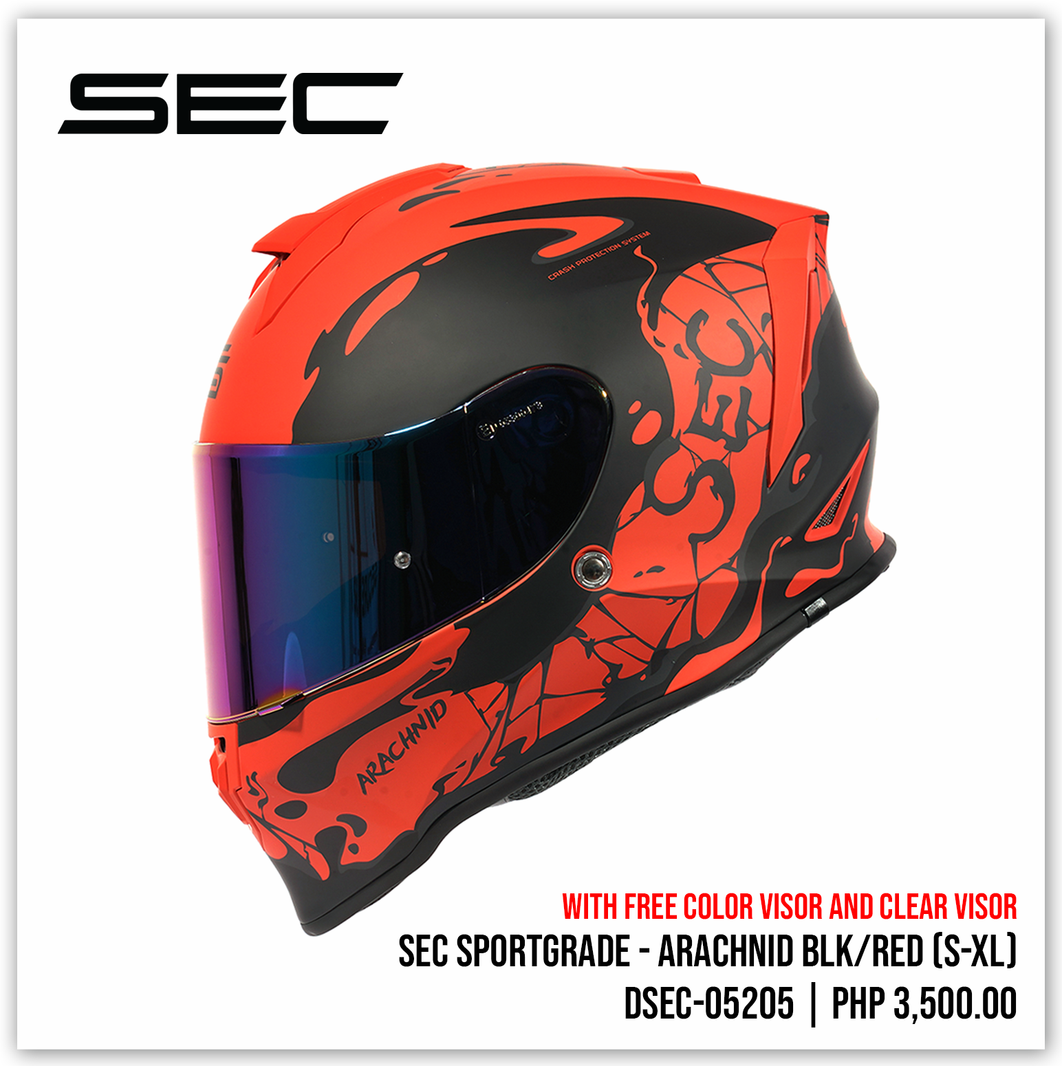 SEC Sportgrade - Arachnid BLK/RED