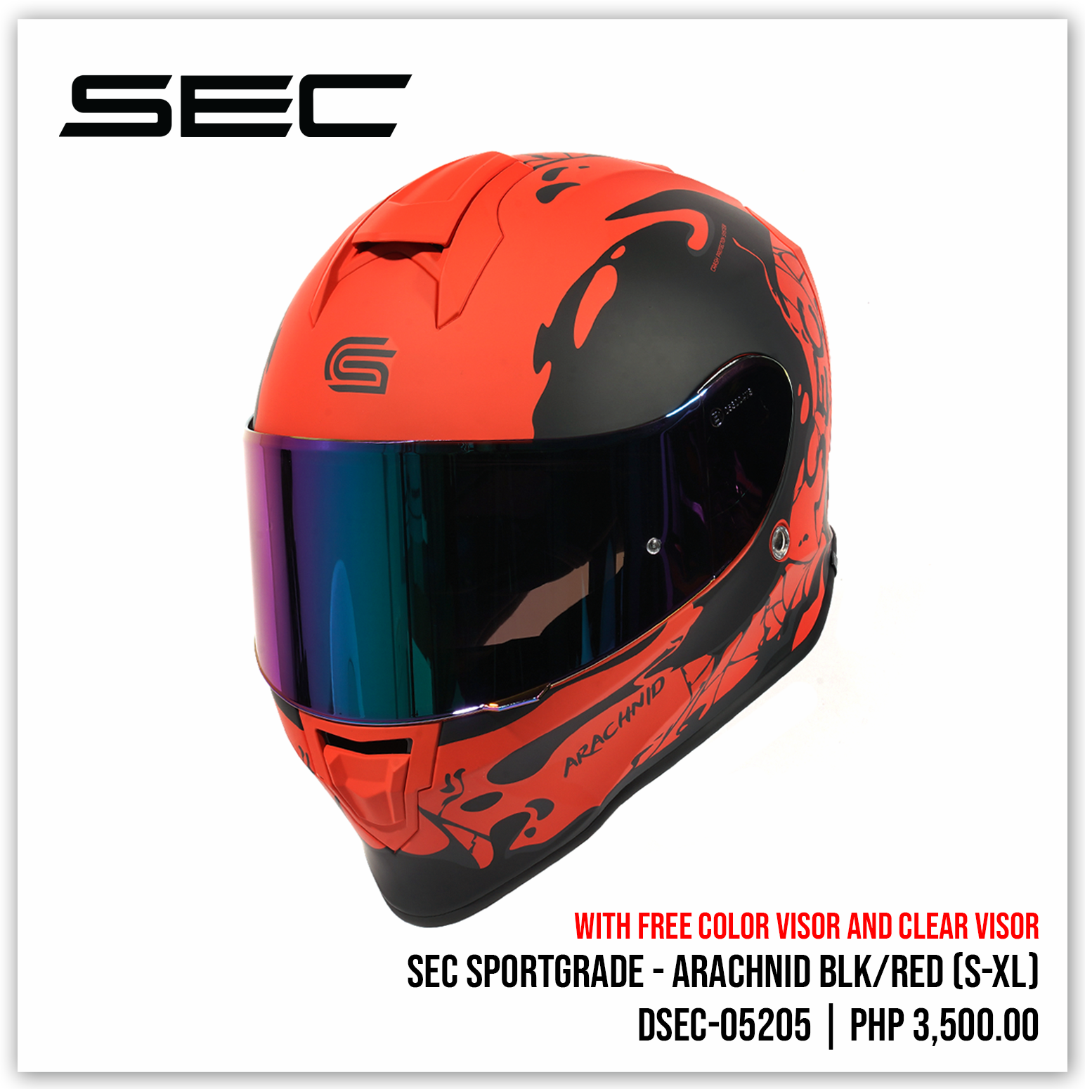 SEC Sportgrade - Arachnid BLK/RED