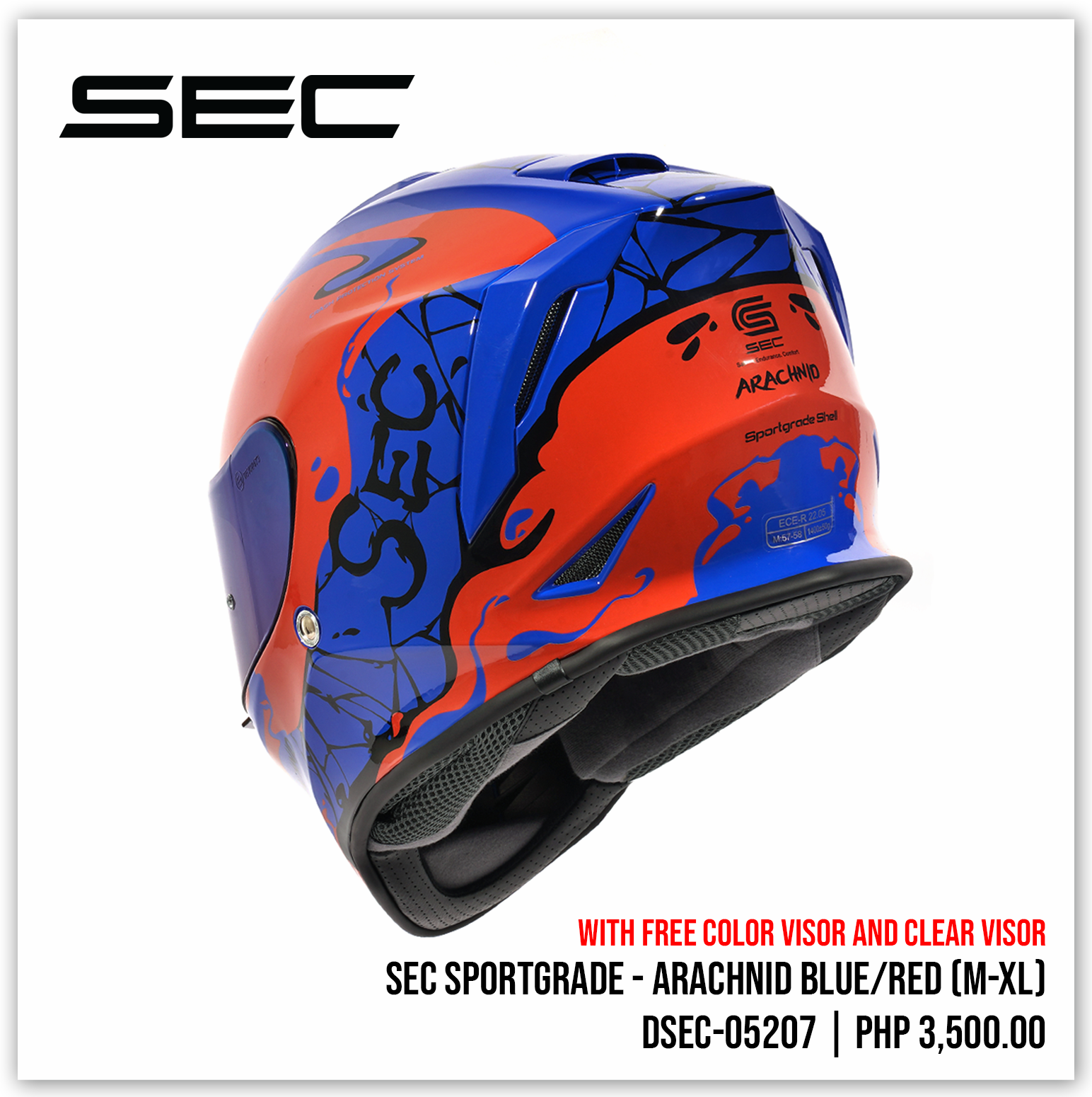 SEC Sportgrade - Arachnid BLU/RED