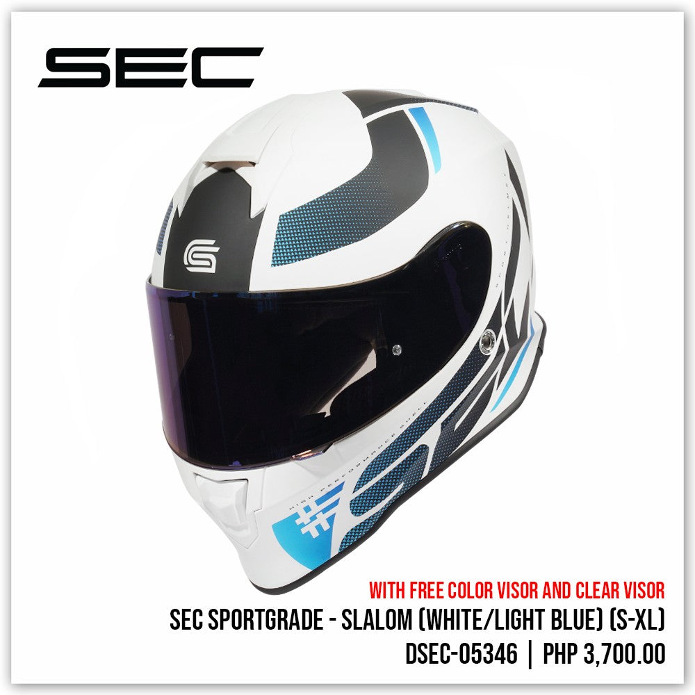 SEC Sportgrade - Slalom (White/Light Blue)