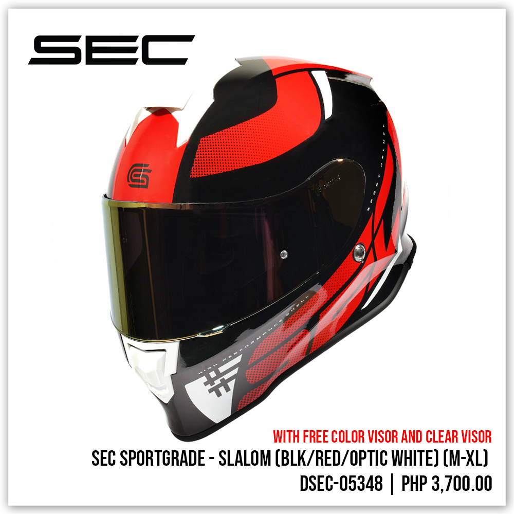 SEC Sportgrade - Slalom (Black/Red/Optic White)