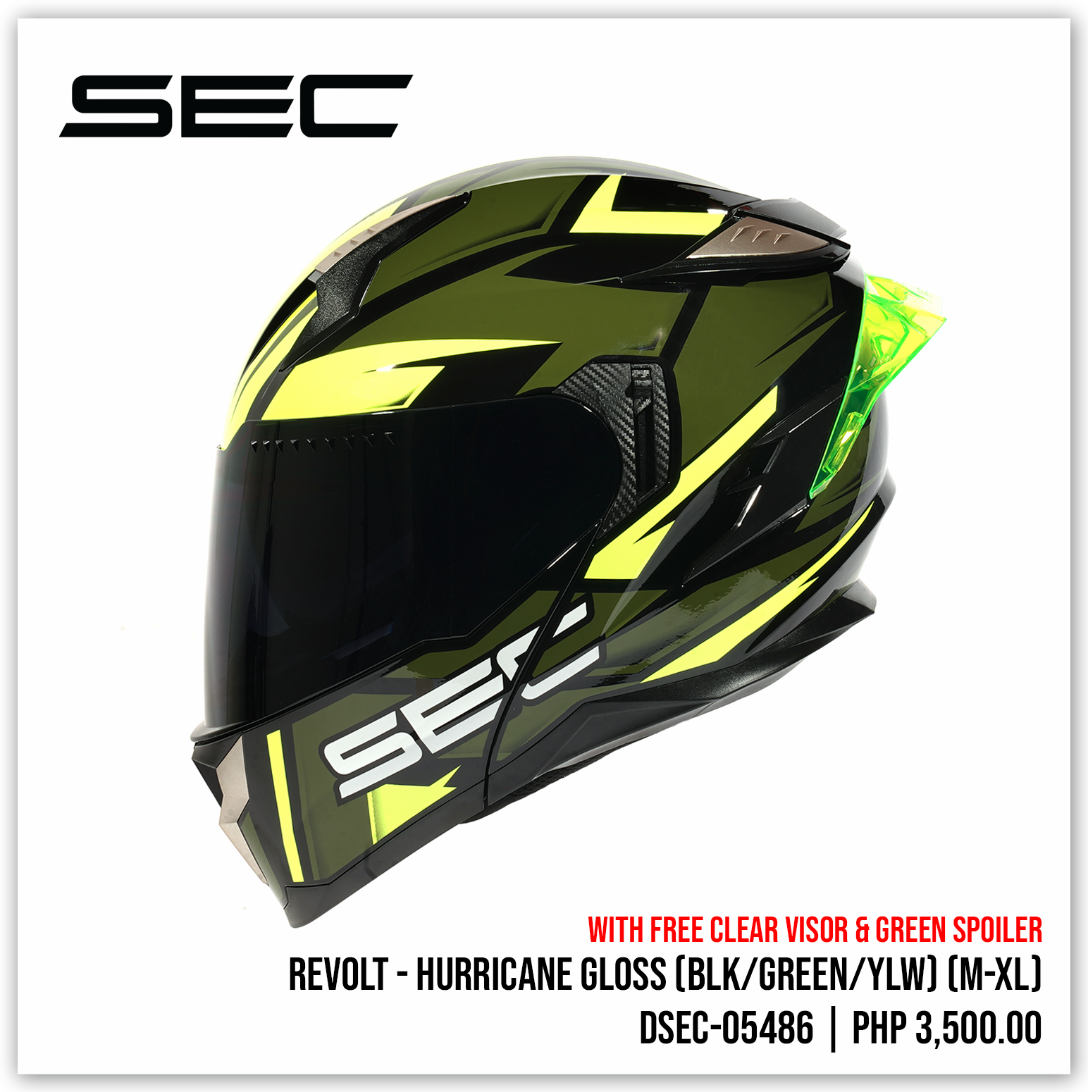 Revolt - Hurricane Gloss (Black/Green/Yellow)