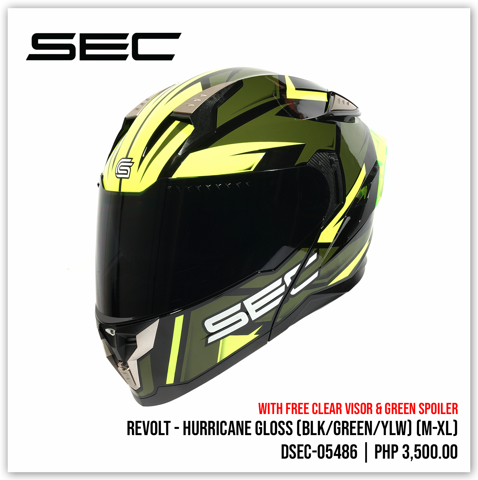 Revolt - Hurricane Gloss (Black/Green/Yellow)