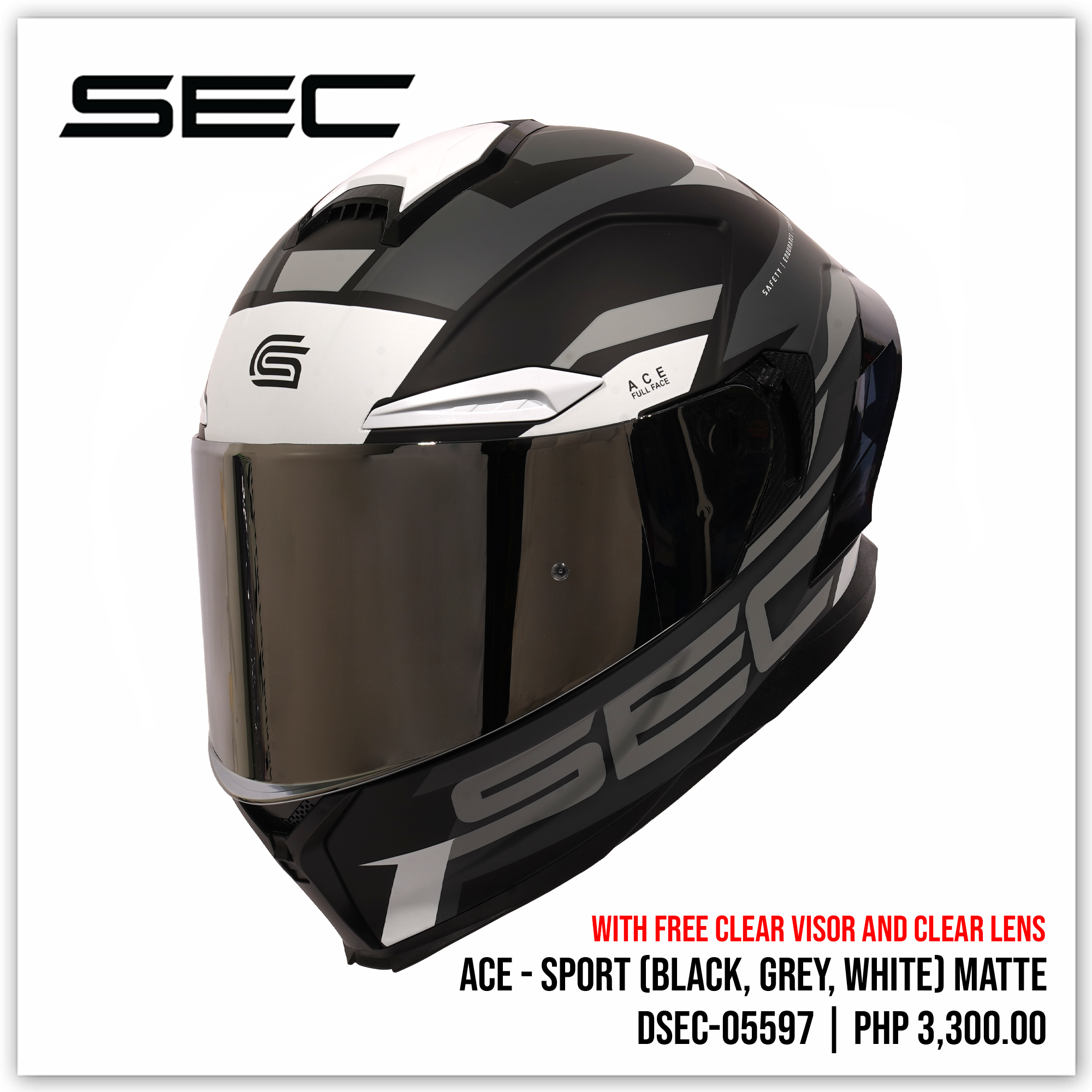 ACE - SPORT (BLK/GRY/WHT)