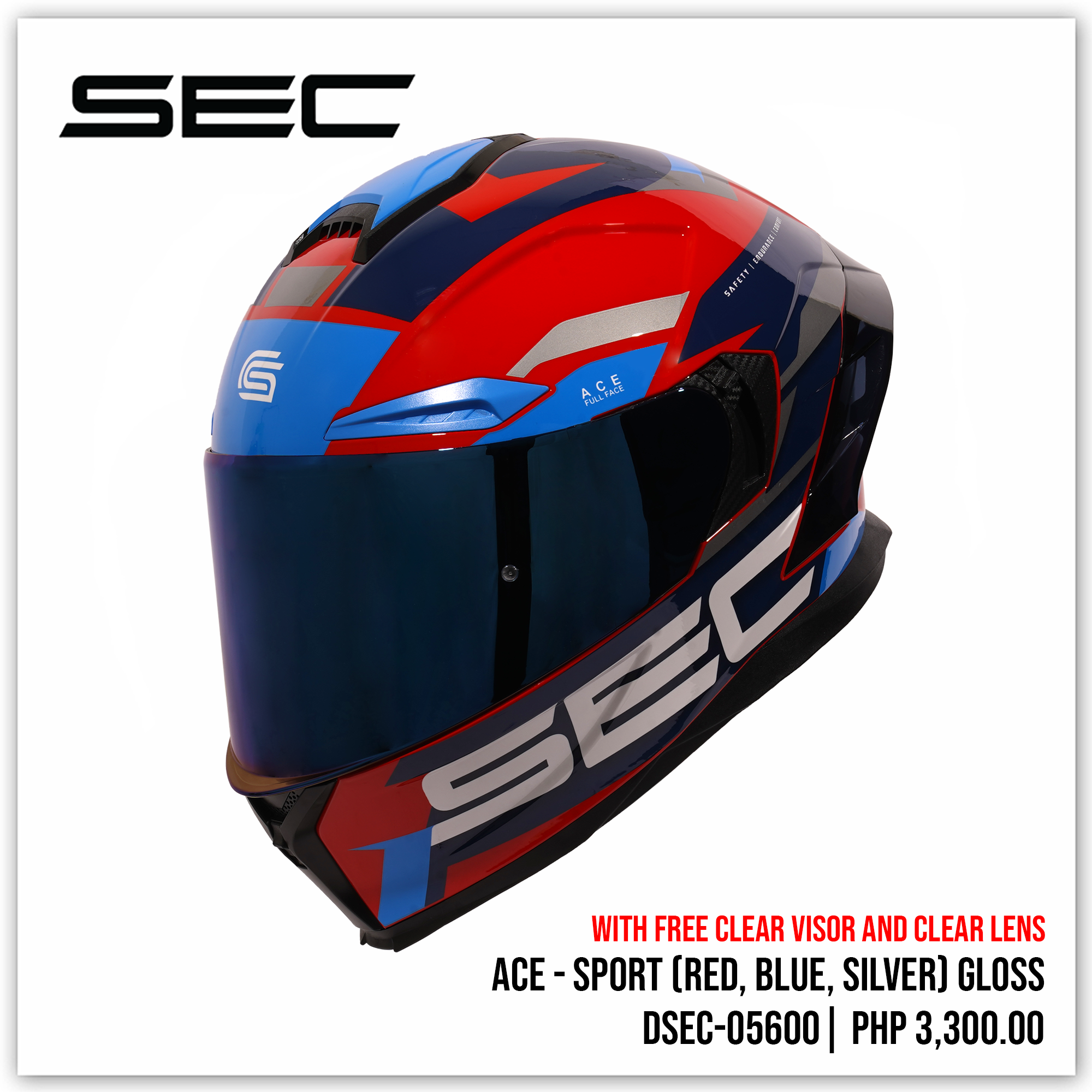 ACE - SPORT (RED/BLU/SIL)