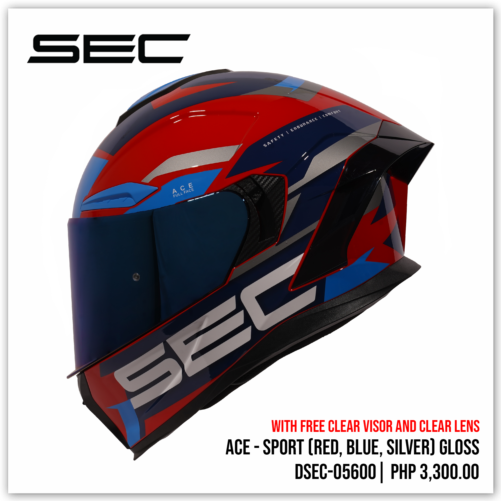 ACE - SPORT (RED/BLU/SIL)