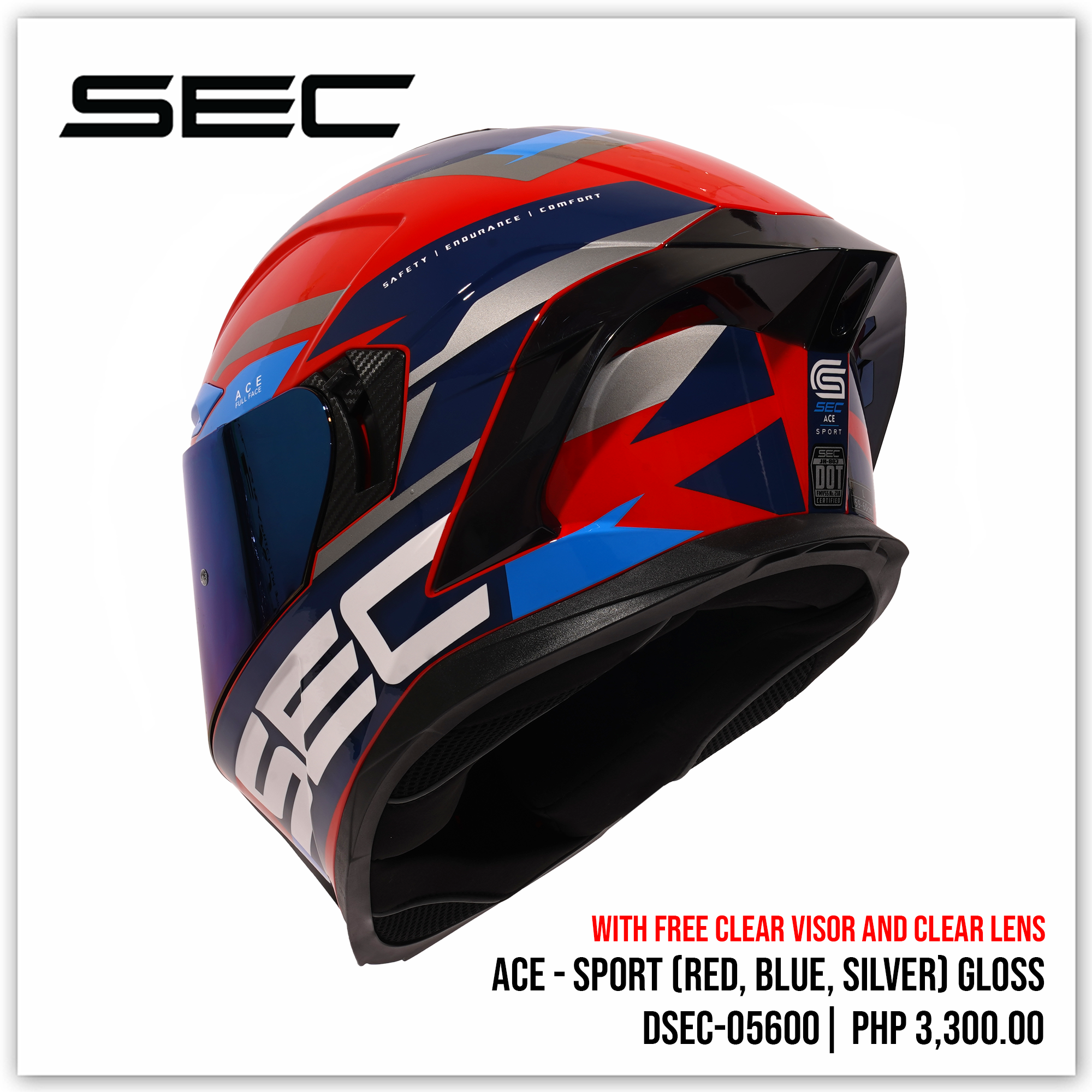 ACE - SPORT (RED/BLU/SIL)