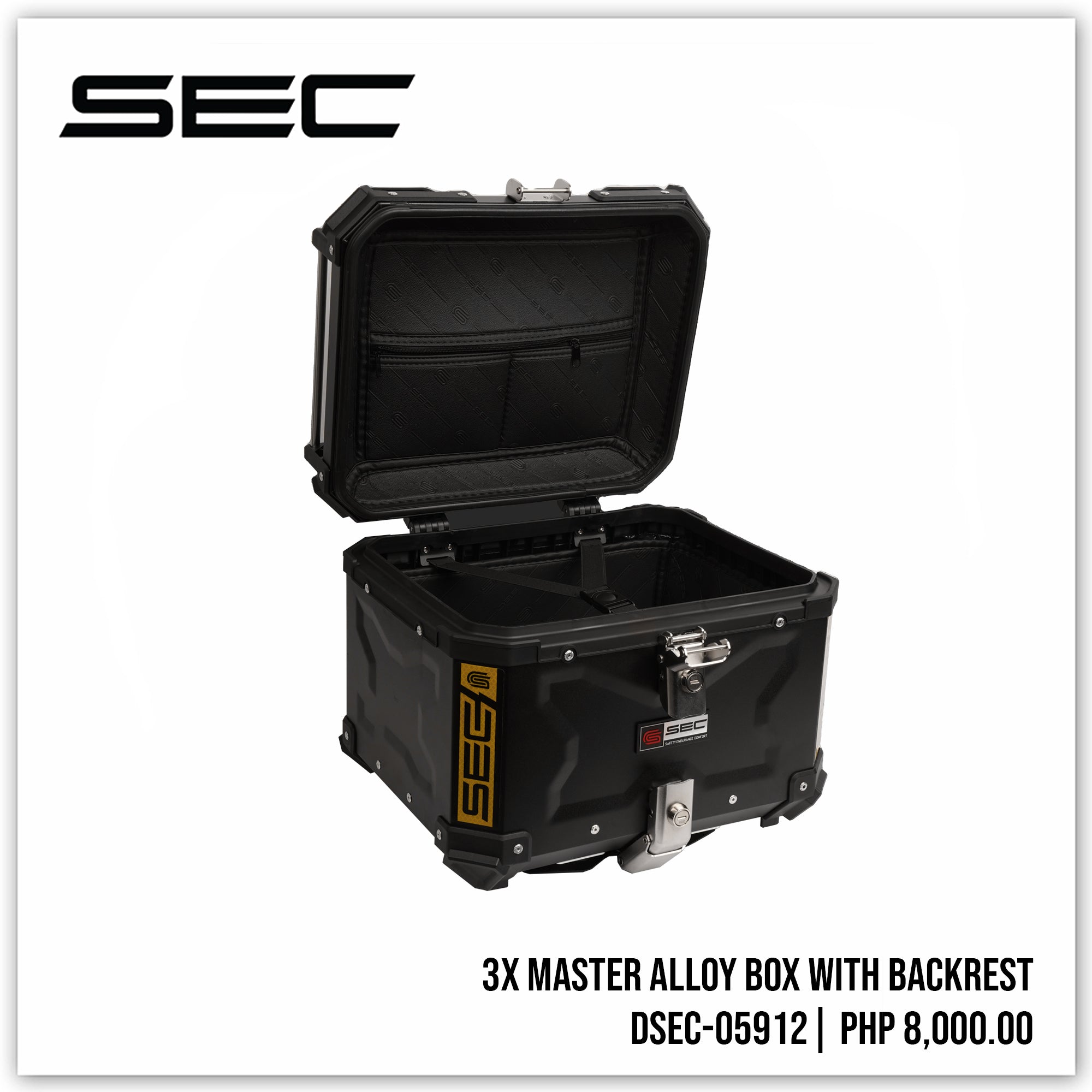 45L - (WITH BACKREST) 3x Master Alloy Box